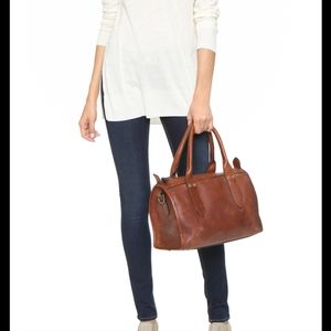 Frye Amy Satchel Cognac